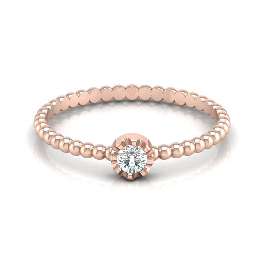 14K Solid Gold Nature-Inspired Leaf Round Shaped Diamond Ring Trendy Luxury Gift For Her - HIGHCARAT DIAMONDS