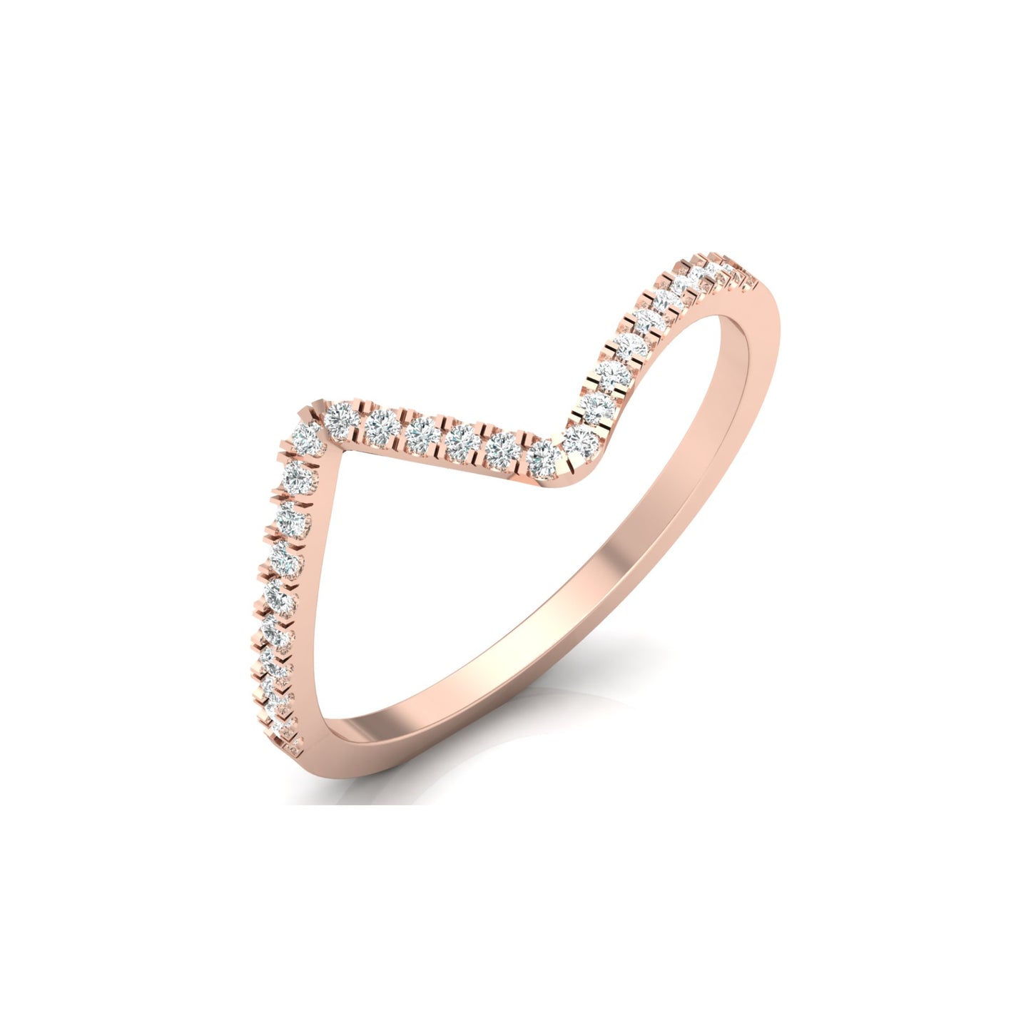 14K Solid Gold Stackable Band Ring Twisted  Minimalist Design For Daily Wear - HIGHCARAT DIAMONDS