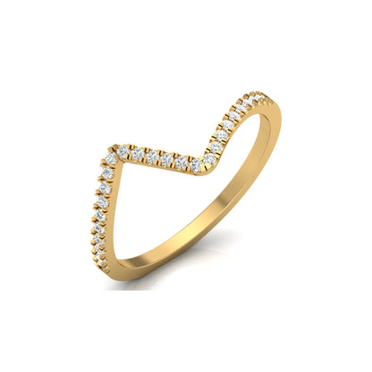 14K Solid Gold Stackable Band Ring Twisted  Minimalist Design For Daily Wear - HIGHCARAT DIAMONDS