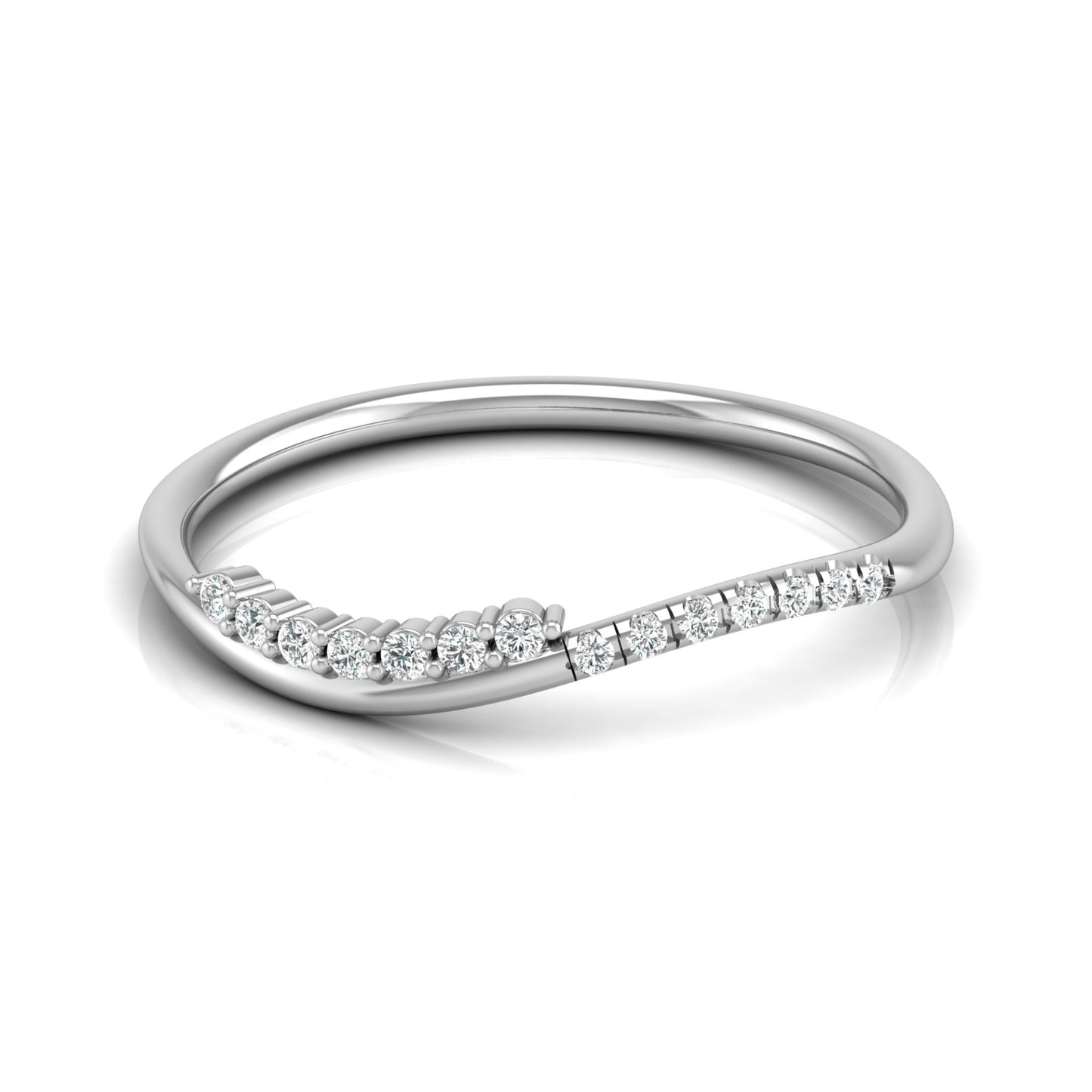 14K Solid Rose Gold Trending Diamond Band Ring Classic Elegance On A Budget - HIGHCARAT DIAMONDS