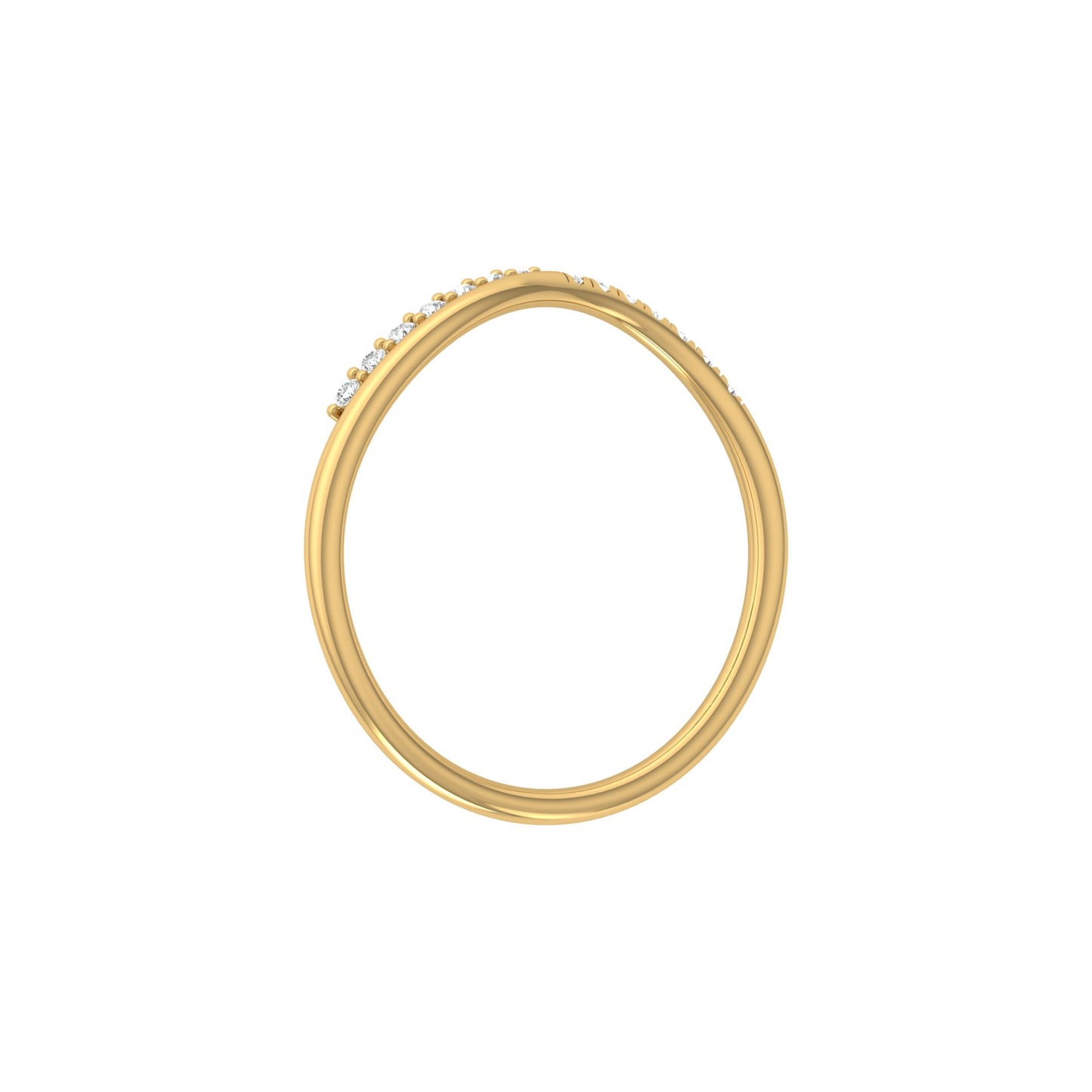 14K Solid Rose Gold Trending Diamond Band Ring Classic Elegance On A Budget - HIGHCARAT DIAMONDS