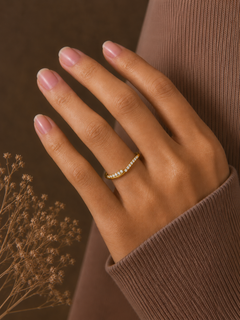 14K Solid Rose Gold Trending Diamond Band Ring Classic Elegance On A Budget - HIGHCARAT DIAMONDS