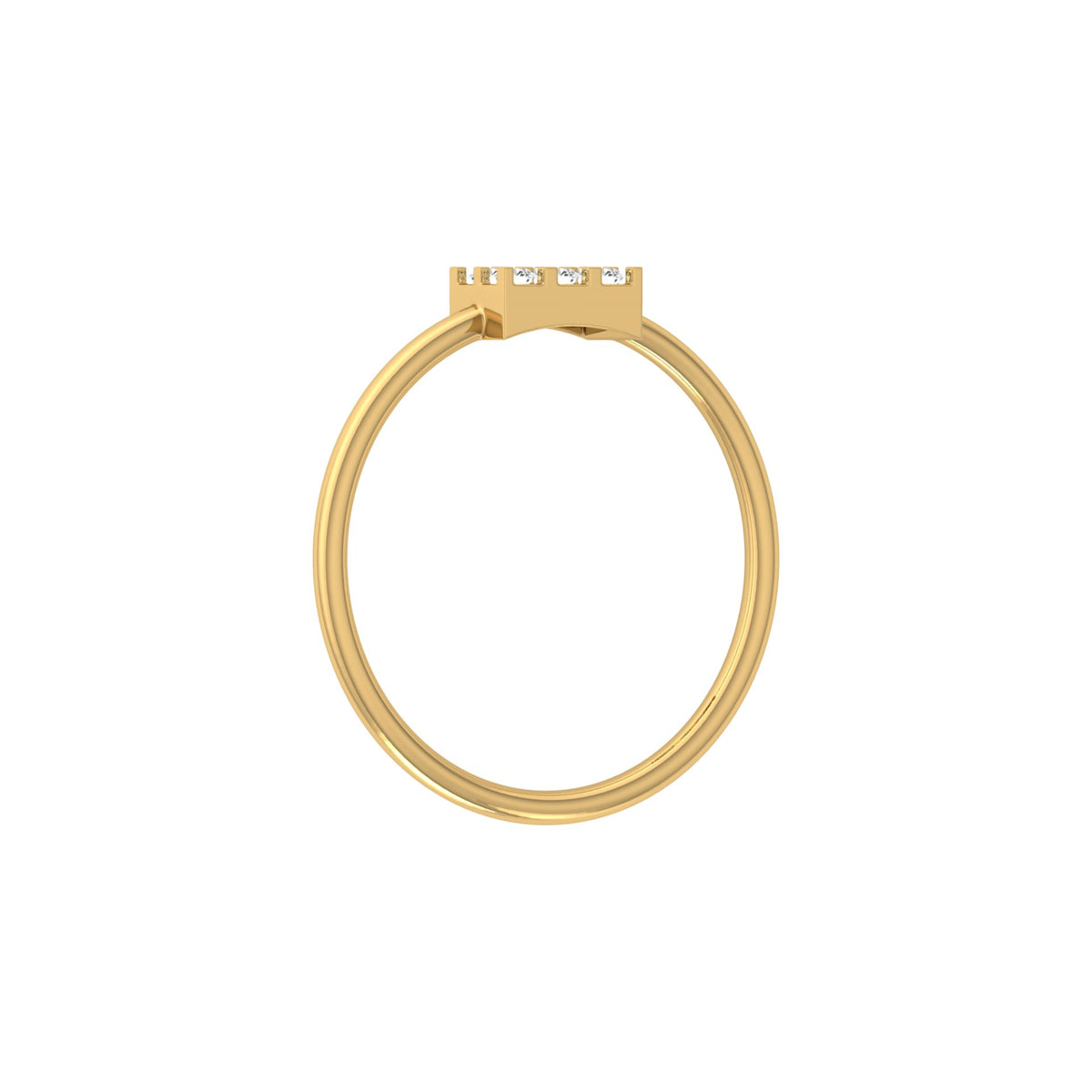 14K Solid White Gold Round Shaped Diamond Ring Minimalist Daily Wear Jewelry For Women's - HIGHCARAT DIAMONDS
