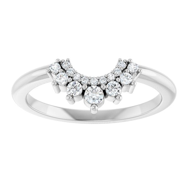 14k-white-1/6-ctw-lab-grown-diamond-contour-band