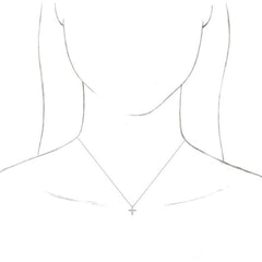 14k-white-1/6-ctw-natural-diamond-cross-16"-necklace