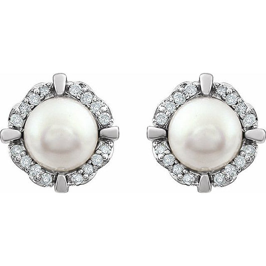 14k-white-cultured-white-freshwater-pearl-&-1/10-ctw-natural-diamond-earrings