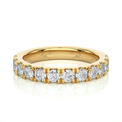 14K White Gold Round Diamond Wedding Eternity Band Elegant Yet Budget-Friendly with labgrown Diamond - HIGHCARAT DIAMONDS
