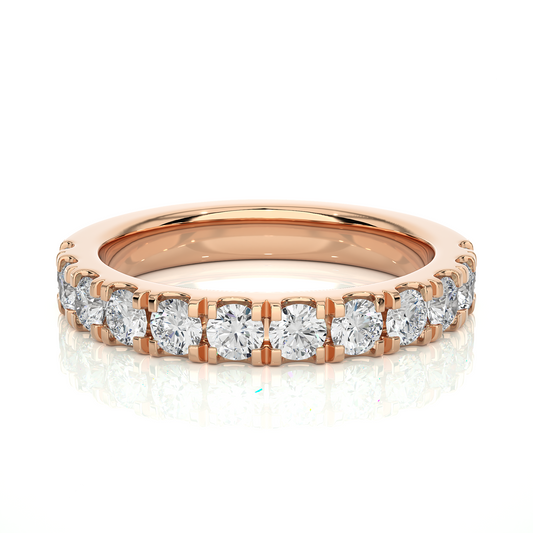 14K White Gold Round Diamond Wedding Eternity Band Elegant Yet Budget-Friendly with labgrown Diamond - HIGHCARAT DIAMONDS