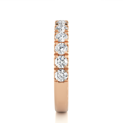 14K White Gold Round Diamond Wedding Eternity Band Elegant Yet Budget-Friendly with labgrown Diamond - HIGHCARAT DIAMONDS