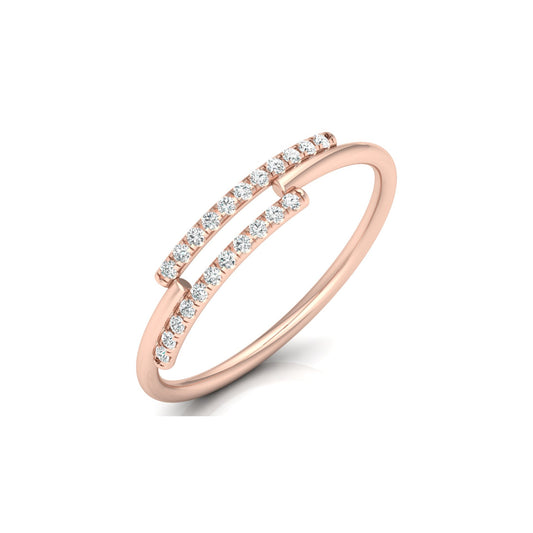 Round Open Wedding Band 14K Solid White Gold Skinny Cuff Ring for Elegant Everyday Wear - HIGHCARAT DIAMONDS