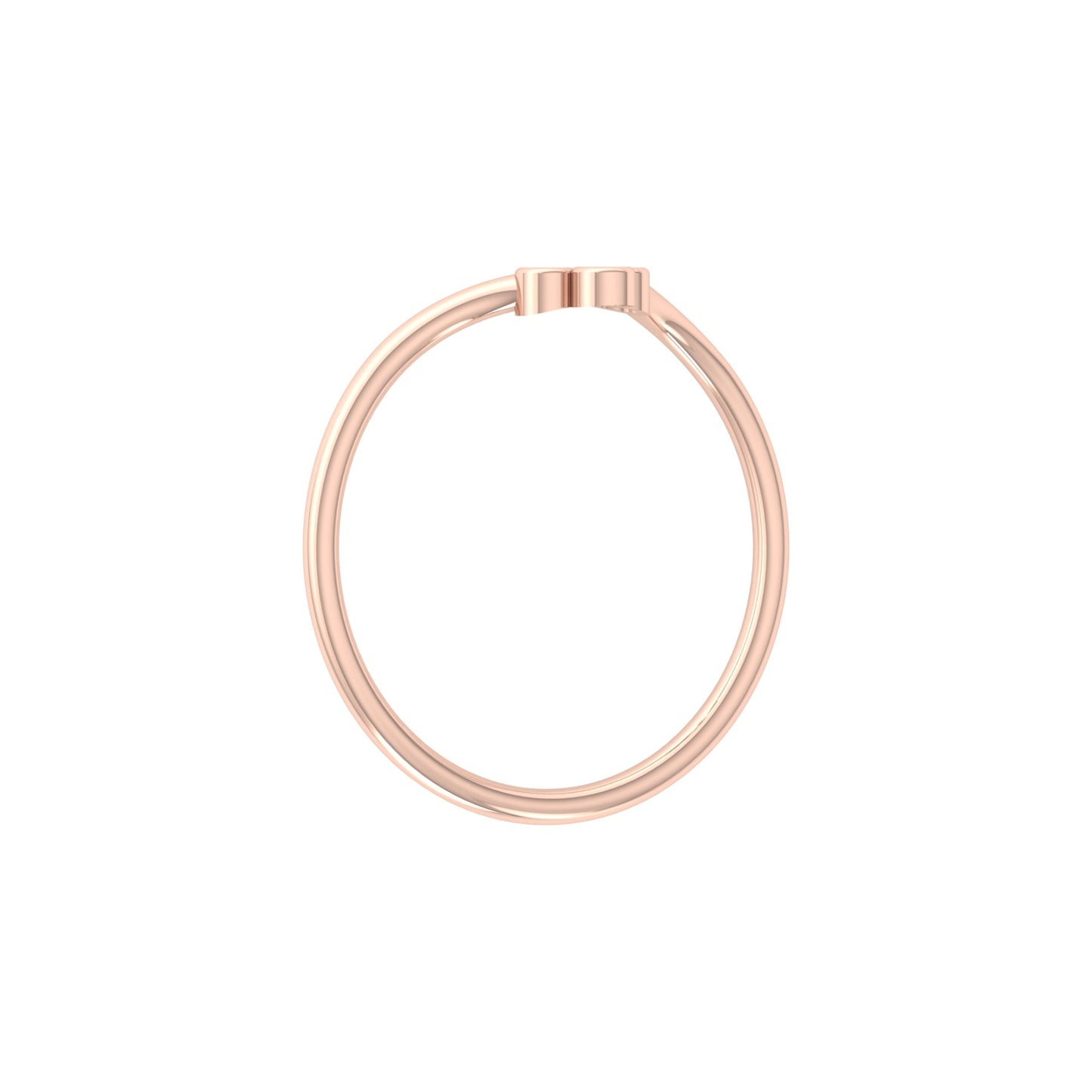 Dainty V-Shape Diamond Ring In 14K Solid White Gold Minimalist & Elegant Stackable Band - HIGHCARAT DIAMONDS