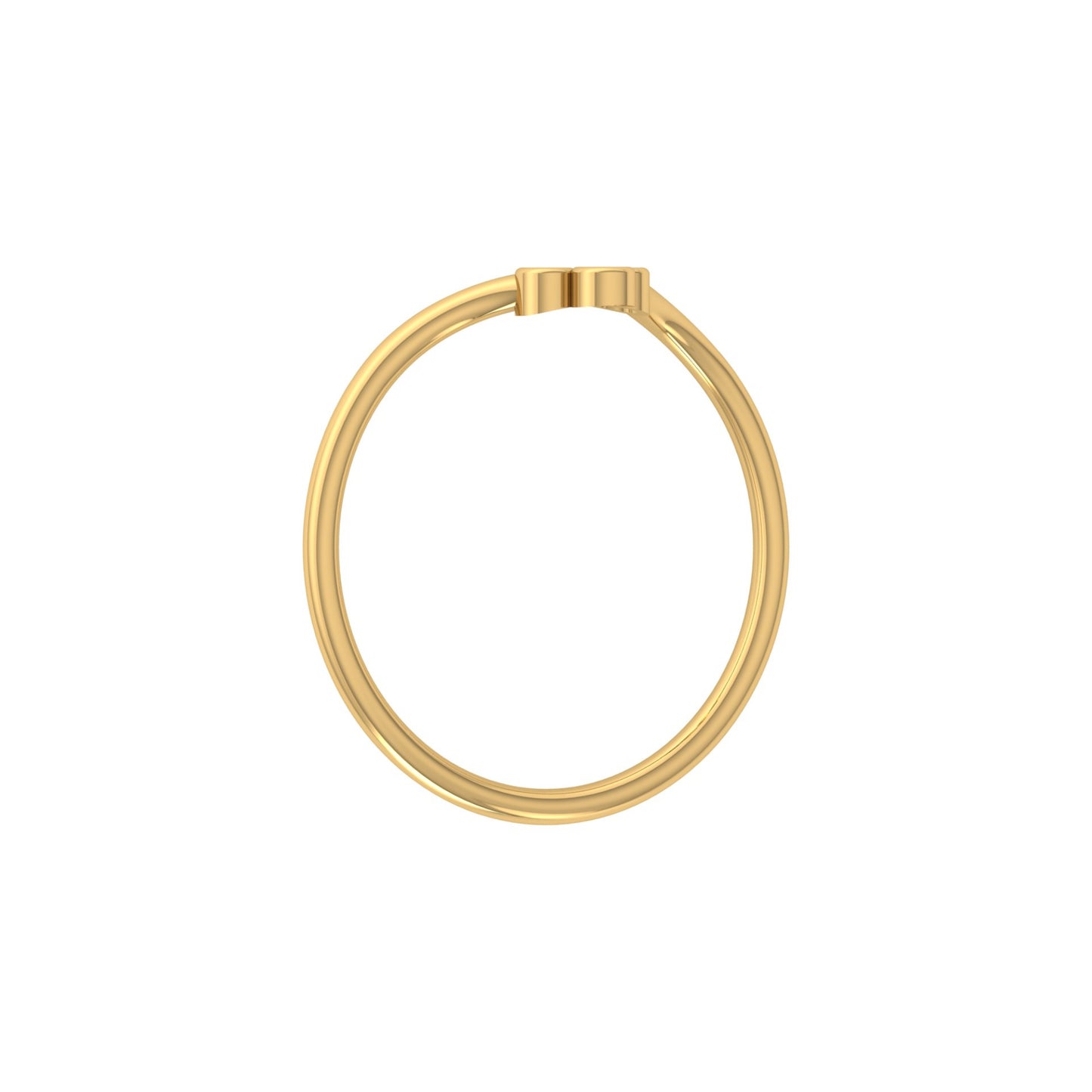 Dainty V-Shape Diamond Ring In 14K Solid White Gold Minimalist & Elegant Stackable Band - HIGHCARAT DIAMONDS