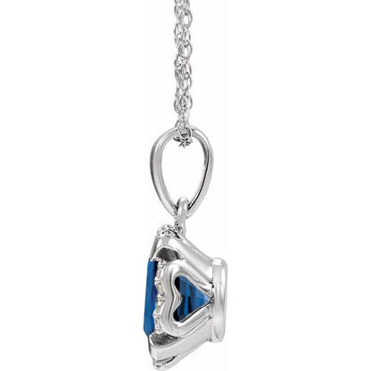 14k-white-lab-grown-blue-sapphire-&-.04-ctw-natural-diamond-18"-necklace
