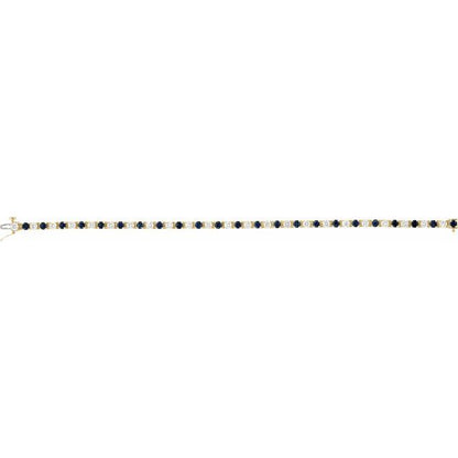 14k-white-lab-grown-blue-sapphire-&-2-3/8-ctw-lab-grown-diamond-line-7"-bracelet