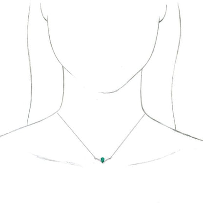 14k-white-lab-grown-emerald-&-.06-ctw-natural-diamond-16"-necklace
