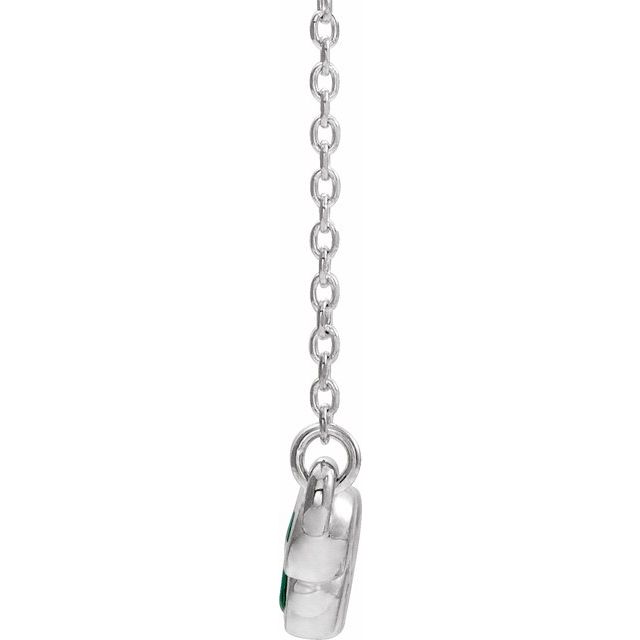 14k-white-lab-grown-emerald-bezel-set-bar-16-18"-necklace