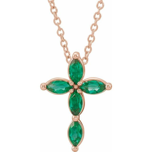 14k-rose-gold-lab-grown-emerald-16-18-in