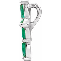 14k-white-lab-grown-emerald-cross-pendant