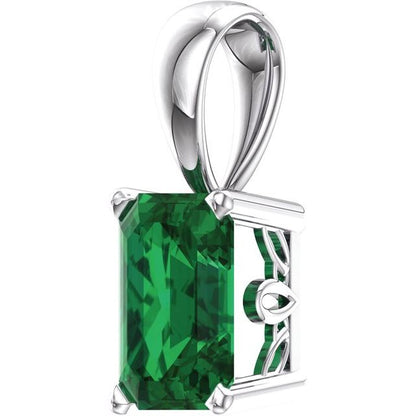14k-white-lab-grown-emerald-pendant