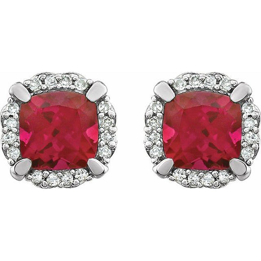 14k-white-lab-grown-ruby-&-1/10-ctw-natural-diamond-earrings