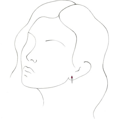 14k-white-lab-grown-ruby-&-1/4-ctw-natural-diamond-earrings