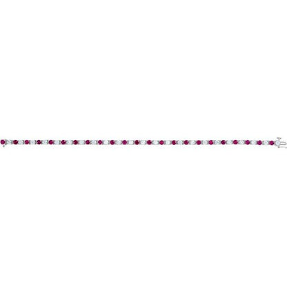 14k-white-lab-grown-ruby-&-2-3/8-ctw-lab-grown-diamond-line-7"-bracelet
