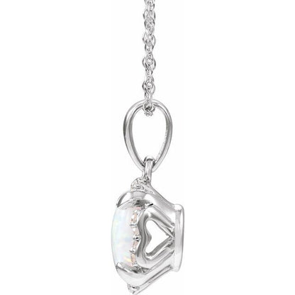 14k-white-lab-grown-white-opal-&-.04-ctw-natural-diamond-18"-necklace