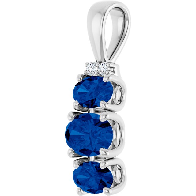 14k-white--oval-lab-grown-blue-sapphire-&-.025-ctw-natural-diamond-pendant
