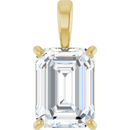 14K Yellow 1/4 CT Lab-Grown Diamond Pendant
