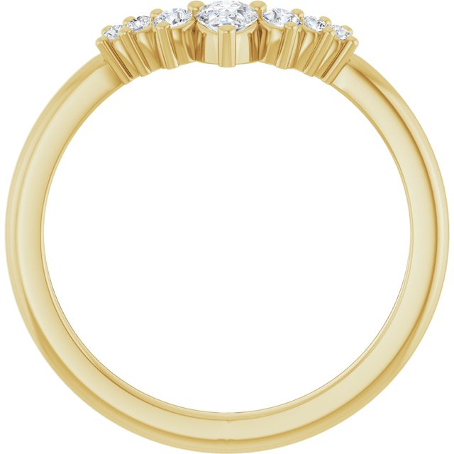 14k-yellow-1/4-ctw-lab-grown-diamond-contour-band