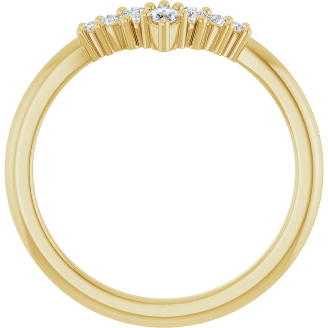 14K Yellow 1/6 CTW Lab-Grown Diamond Contour Band