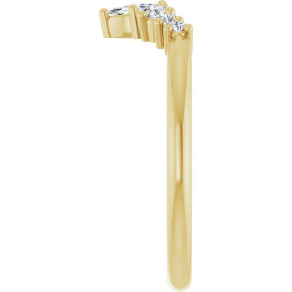 14k-yellow-1/6-ctw-lab-grown-diamond-contour-band