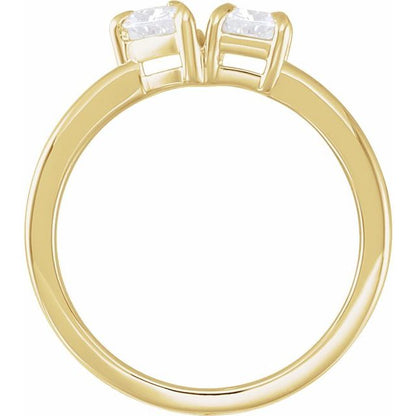 14k-yellow-1-ctw-lab-grown-diamond-two-stone-ring