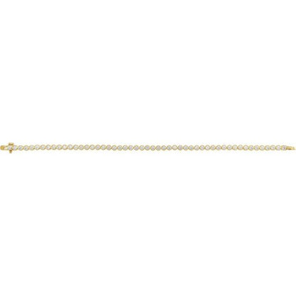 14k-yellow-3-1/2-ctw-lab-grown-diamond-bezel-set-7"-bracelet