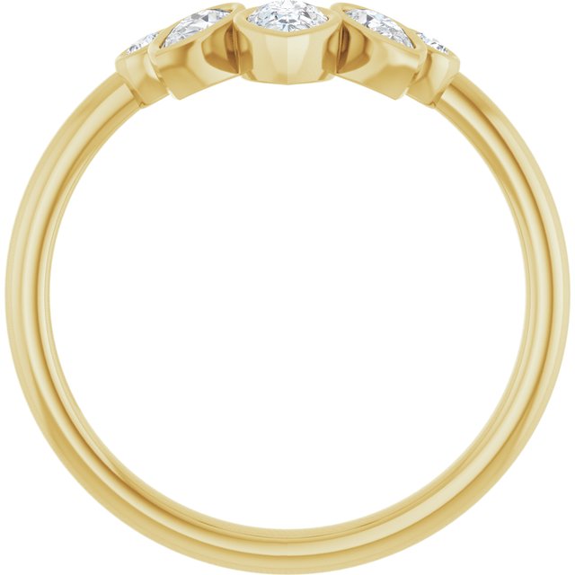 14k-yellow-3/8-ctw-lab-grown-diamond-bezel-set-contour-band