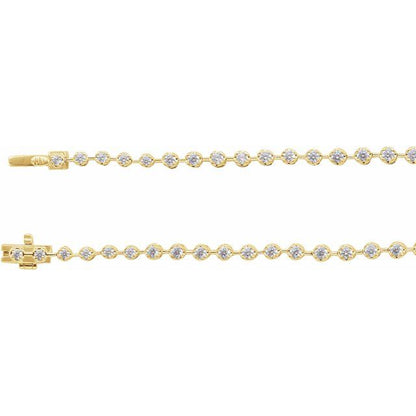 14k-yellow-6-3/4-ctw-lab-grown-diamond-line-16"-necklace