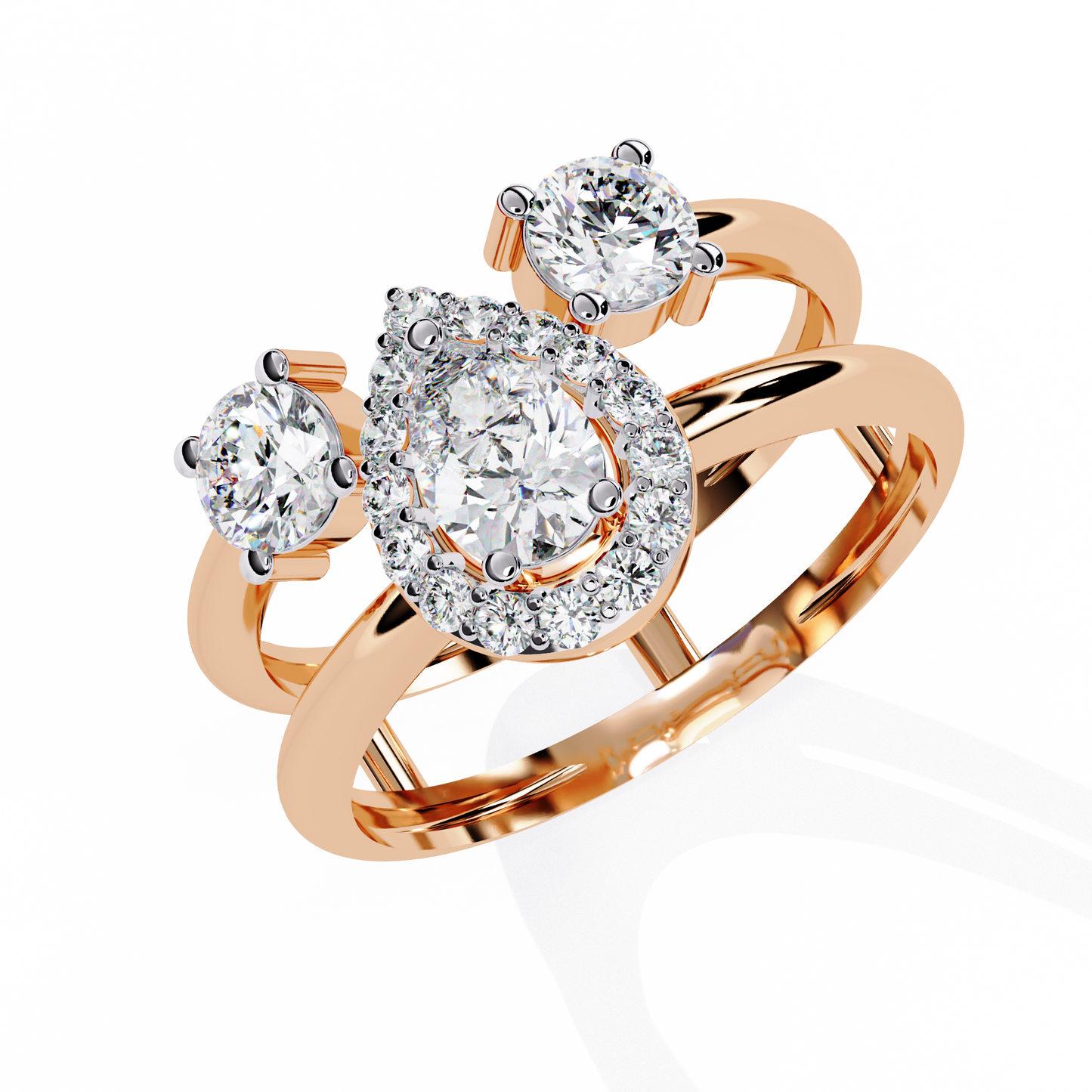 14k Yellow Gold Pear And Round Cut Lab Grown Diamond Classic Dainty Vintage Annivrasry Ring Gift For Her - HIGHCARAT DIAMONDS