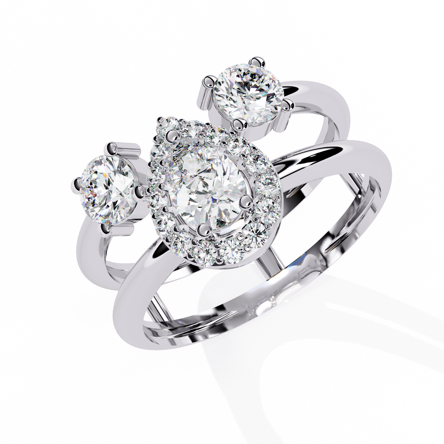 14k Yellow Gold Pear And Round Cut Lab Grown Diamond Classic Dainty Vintage Annivrasry Ring Gift For Her - HIGHCARAT DIAMONDS