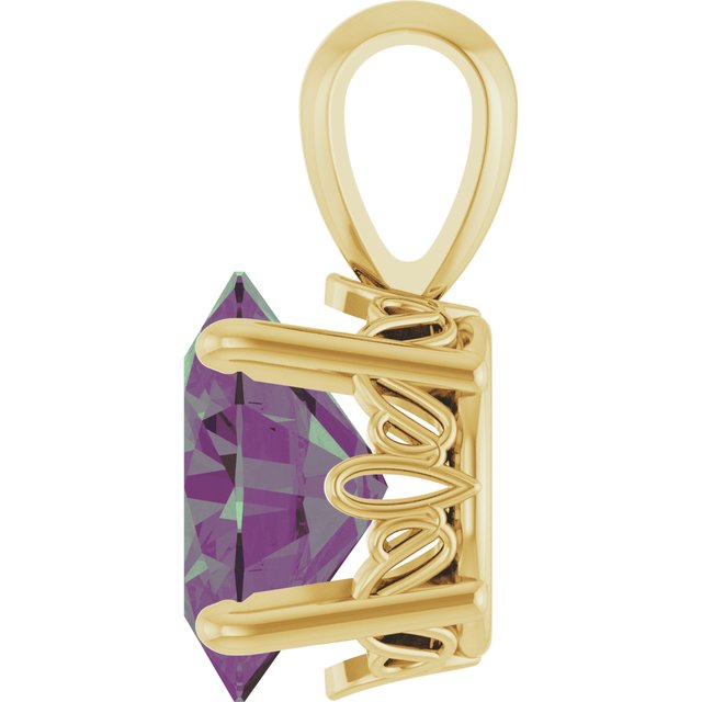 14k-yellow-lab-grown-alexandrite-pendant