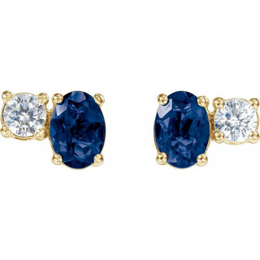 14k-yellow-lab-grown-blue-sapphire-&-1/2-ctw-lab-grown-diamond-earrings