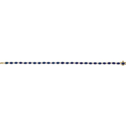 14k-yellow-lab-grown-blue-sapphire-&-5/8-ctw-lab-grown-diamond-line-7"-bracelet