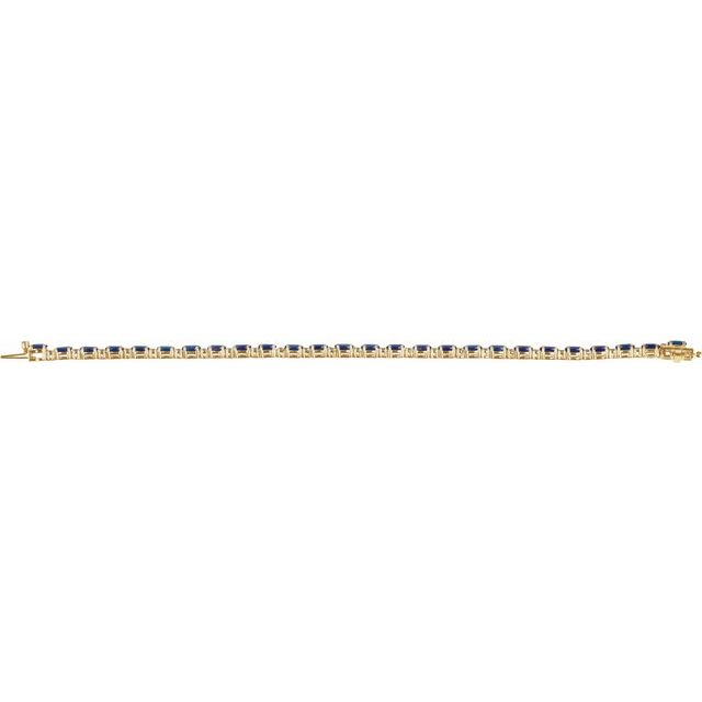14k-yellow-lab-grown-blue-sapphire-&-5/8-ctw-lab-grown-diamond-line-7"-bracelet