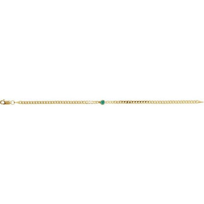 14k-yellow-lab-grown-emerald-link-7"-bracelet