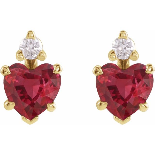 14k-yellow-lab-grown-ruby-&-.06-ctw-natural-diamond-stud-earrings