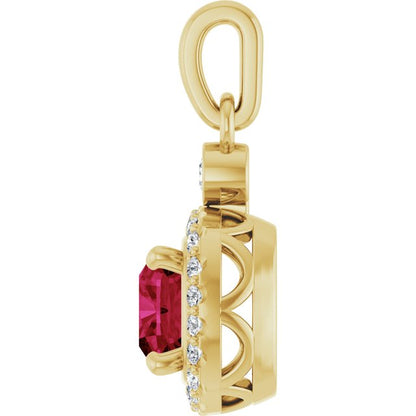 14k-yellow-lab-grown-ruby-&-1/8-ctw-natural-diamond-pendant