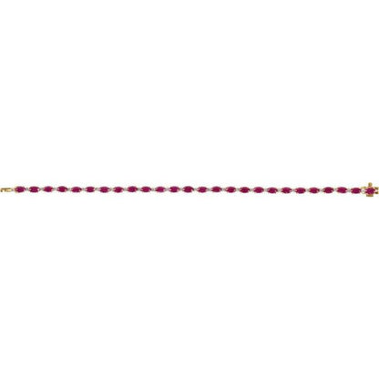 14k-yellow-lab-grown-ruby-&-5/8-ctw-lab-grown-diamond-line-7"-bracelet
