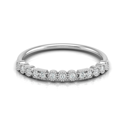 14KT Gold Floral Inspired Diamond Band Elegant Delicate Design with Lab Grown or Natural Diamonds - HIGHCARAT DIAMONDS