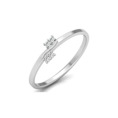 14KT Gold Plated  Round Diamond Band Ring For Minimalist Jewelry Lovers - HIGHCARAT DIAMONDS