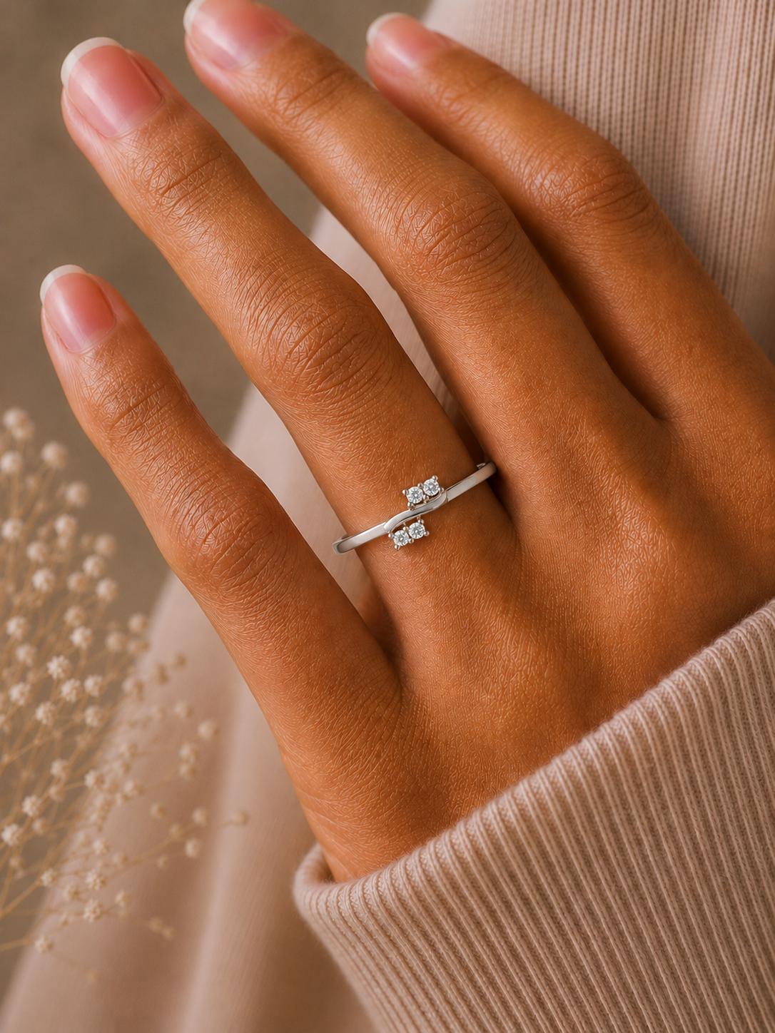 14KT Gold Plated  Round Diamond Band Ring For Minimalist Jewelry Lovers - HIGHCARAT DIAMONDS