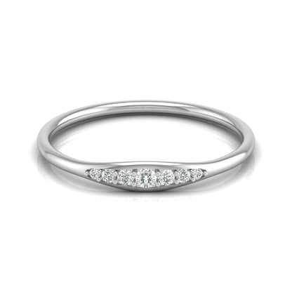 Minimalist Round VVS Clarity Diamond Stackable Wedding Band Ring Gift for Wife In 14KT Gold - HIGHCARAT DIAMONDS
